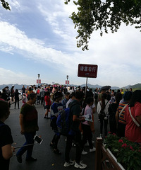 大清早的西湖边 已经人山人海啦