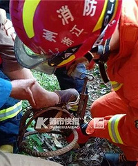 昨天灵隐附近一男的痛苦喊救命,原来是被野猪夹夹住了