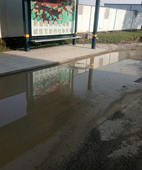 �ٻ�ׯ�幫��վ̨�ԱߵĹ����ų������ཱ�������վ̨�޷����¿�