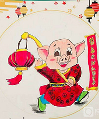 【有奖活动】猪年画猪,小朋友参加人人有奖,定制奖牌送给你