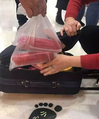 火腿醉蟹黄泥螺鱼丸干货红肠八宝饭 行李箱才能装得下!