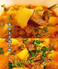 番茄土豆和牛腩简直是绝配,三碗米饭不成问题