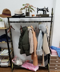 自家服装店展示衣架处理,金属材质,可店铺