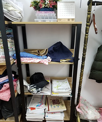 自家服装店用货架处理,也可以家里当书柜,