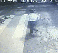 杭州71路公交行至路口£¬女司机突然下车大步流星跑向斑马线£¡
