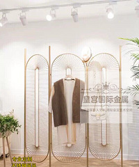 现代简约玫瑰金不锈钢屏风