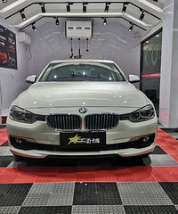 宝马320Li CLS~高光浅蓝改色膜完工,白色变蓝色,又是