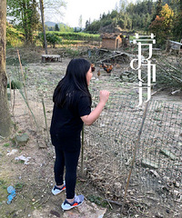 李湘带9岁女儿下乡采摘体验生活