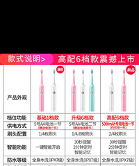 吉登电动牙刷男女成人款家用非充电式软毛全自动防水情侣声波牙刷