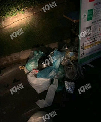 这个小区为了履行垃圾分类,把垃圾屯放点移到小区绿化带四周