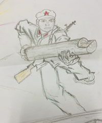 書畫作品《一心為公的共產主義戰士——蔡永祥》
