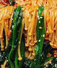 菠菜拌金針菇
