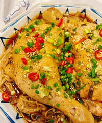 金針菇蒸雞腿