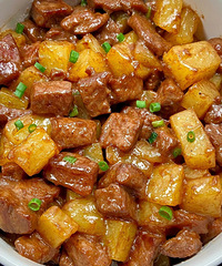 黑椒牛肉炒土豆