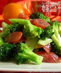 "菜谱大全:腊肠西兰花的做法"