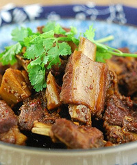 "史上最详尽的做菜方法 醪糟鲜藕烧排骨"