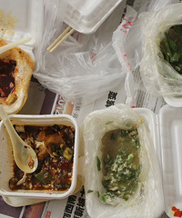今天的午饭,都是素菜。