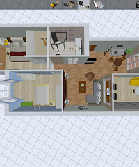 心血来潮用home design做了3D效果图,初学咋练,凑合看看~