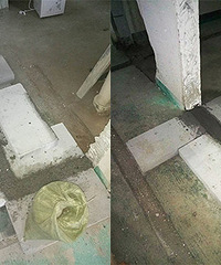 瓦工垒墙,电工走管