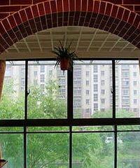 地中海风格阳台吊顶效果图 抬头可见的风景