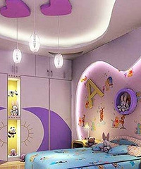 "儿童房背景墙效果图 给孩子更多的美丽空间"