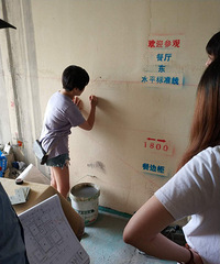 6月13日,木工放样,泥工回老家去了!