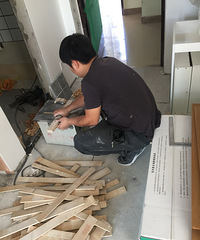 日记打卡:地板安装次卧找平自己来