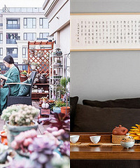 阳台赏花茶室品茶,你更喜欢哪一角?