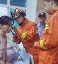消防战士 你在医院干嘛呢