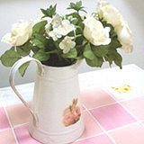 DIY碎花装饰插花桶