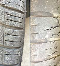 车子开一年半轮胎就这副样子