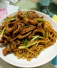 超赞的腰花炒面