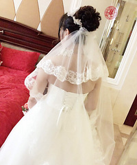 "便宜转让9成新孕妇婚纱,免费赠送婚鞋头纱手套"