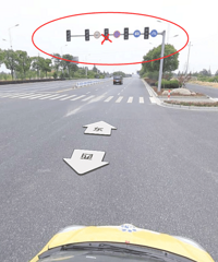 �ٴ�·��������һƬ��� ָʾ�ƻ��Ǻ��� �����ܲ���ͨ����