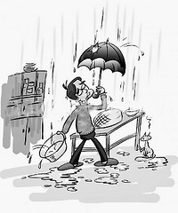 没有用水都在漏水 我家快变水帘洞了