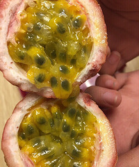 "百香果的天然维生素C哇,真的是超多百香果"