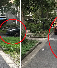 ������С���ﳵ����ͣ�ڸ�����