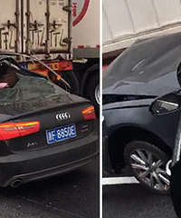 �µ�һͷײ�ϴ󿨳� ���ұ�ը����ͷȫ�٣�������������...