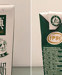 两个超市买的同款牛奶 包装差这么多?