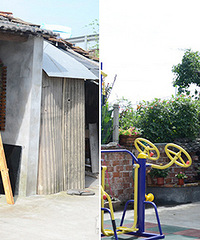 赞!嘉兴一退休老人花3万改建庭院