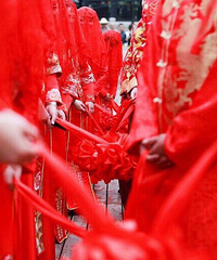 体验了一把跨火盆 拜天地 夫妻结发和揭盖头 中式满满的仪式感