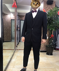 20天!老公定制的西服终于拿到手了 上照!