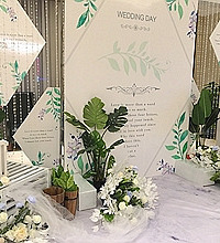 现在森系婚礼挺流行的