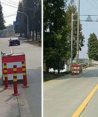 ���ﳵ����׮ʱͻȻ����   �������ˡ�