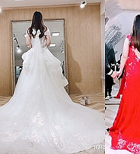 惊呆~婚纱大拖尾只要999!