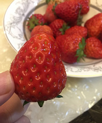 15块两盒的草莓 看起来还不错