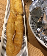 超大一根油条 吃根油条喝完豆浆就饱了