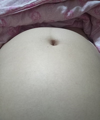 不忍直视!二胎7个月的肚子像快生一样大!