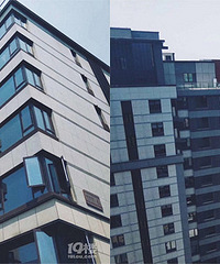 �Ķ�������ĳһ�ߺ���¥�̼���ӭ������