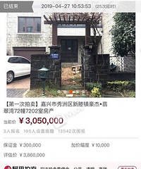 花305W拍了套别墅却付不出余款 嘉兴95后小伙被没收30万